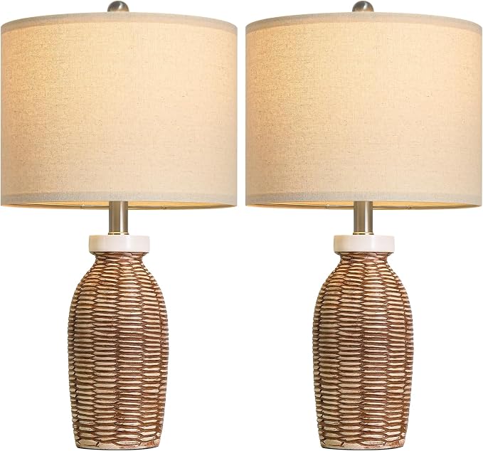 22.75" Table Lamps for Living Room Small Lamps for Bedroom Bedside Lamps Set of - Image 8