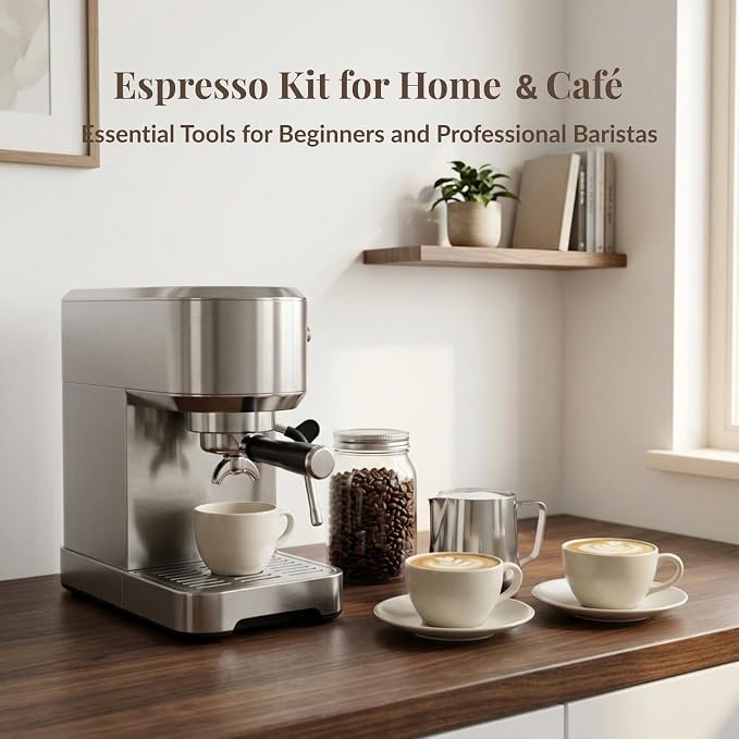 8PCS Espresso Accessories Kit, 51mm Espresso Tamper Tool Coffee Tamper Set - Image 9