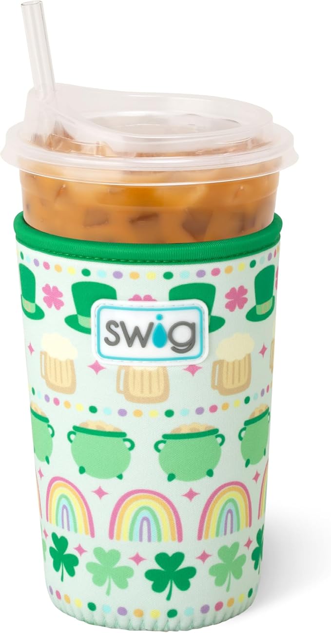 Swig Life Medium Iced Cup Coolie, Standard 22oz Iced Coffee Cup Insulator Sleeve by SwigLife