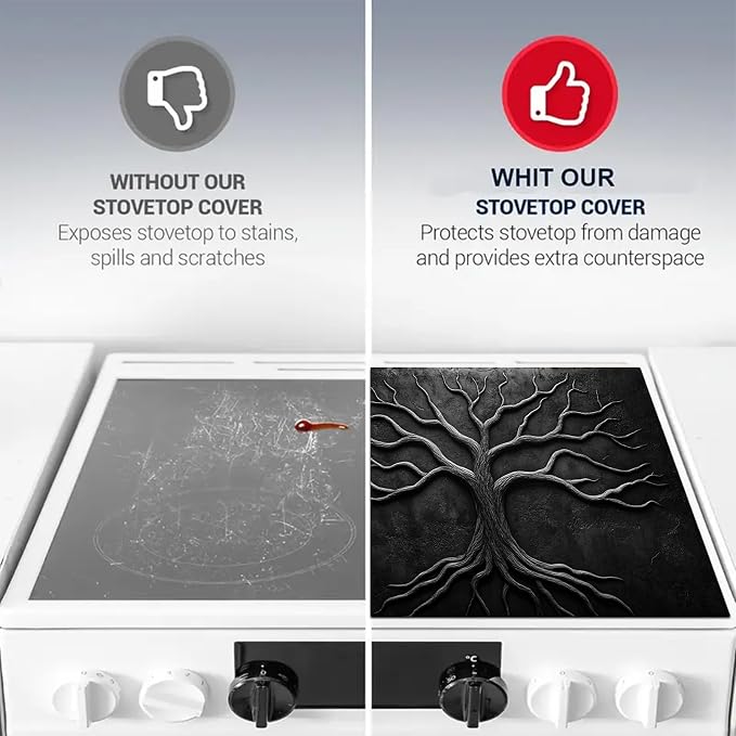 HOMETITUTE Stove Top Covers for Electric Stove 28x20 Inch Countertop Protector - Image 9