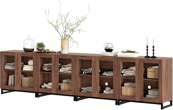 WAMPAT Sideboard Buffet Cabinets, Modern Credenza Sideboard - Image 8