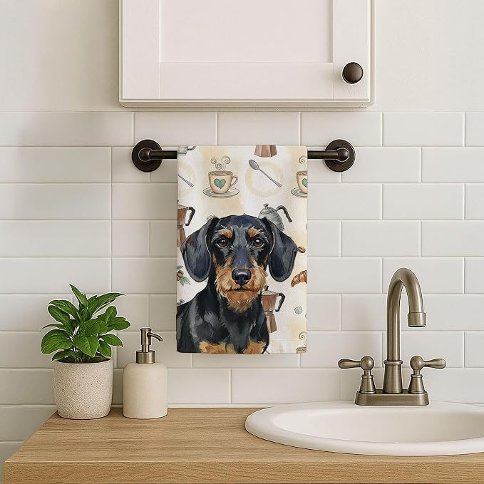 Caroline's Treasures Wirehaired Black and Tan Dachshund Coffee Bar Kitchen - Image 7