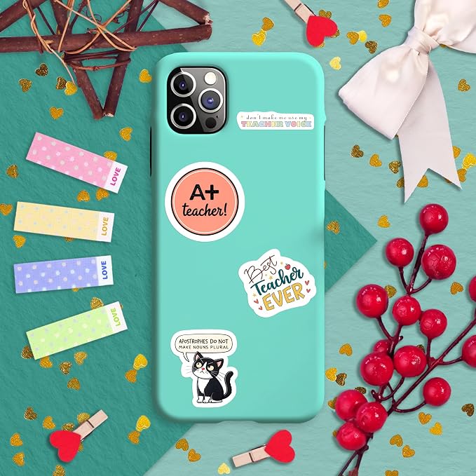 100Pcs Funny Teacher Stickers for Laptop, Water Bottles and Planner - Image 8