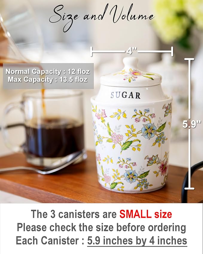 Small Coffee Tea Sugar Canister Set - Image 7