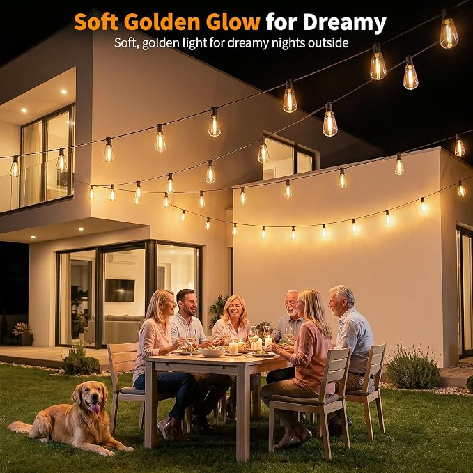 Hotsonic Solar Outdoor String Lights Waterproof, 100FT Remote Control LED - Image 8