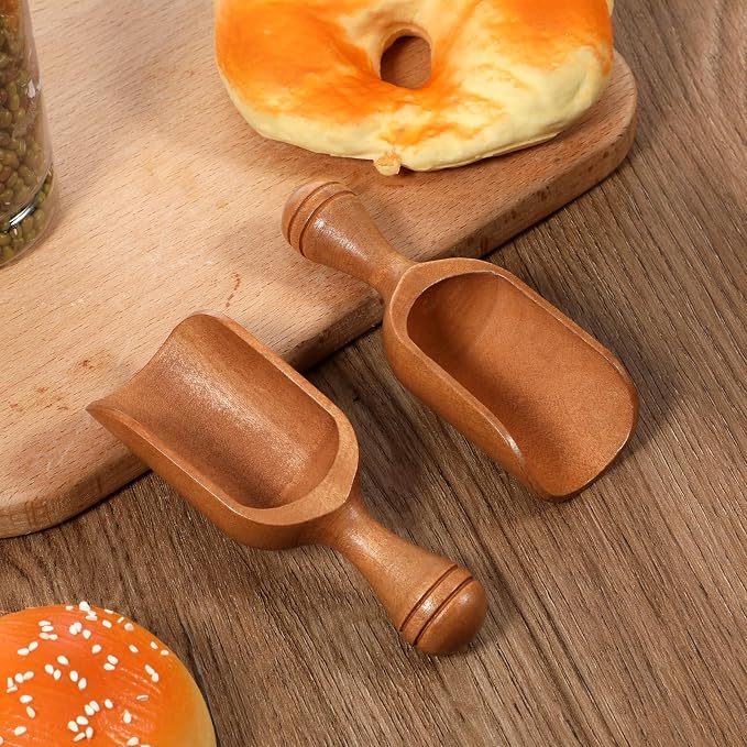 Acacia Mini Wooden Spoons 2Pcs Wooden Coffee Scoops Multipurpose Measuring - Image 7