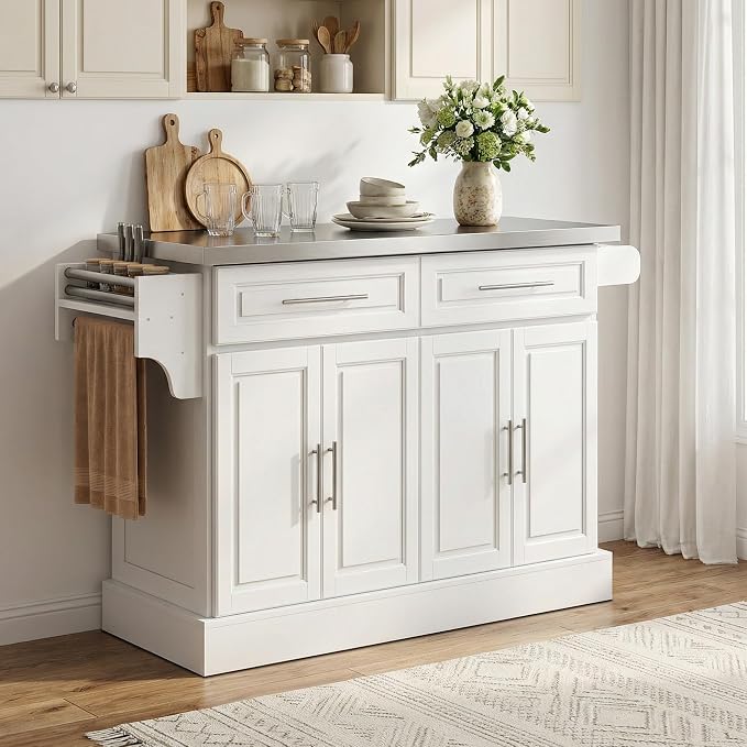 HOMCOM Rolling Kitchen Island Cart - Image 9