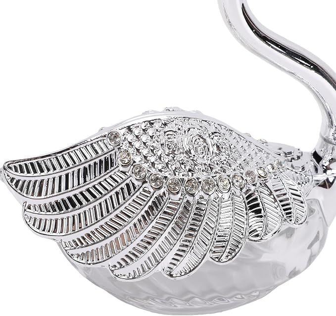 Diydeg Condiment Jar, Plastic Glass Decorative Swan Shaped Seasoning Organizer - Image 9