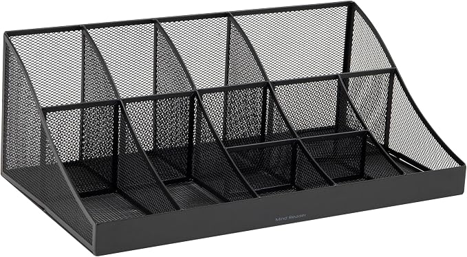 Mind Reader Countertop Organizer, 2 Tier Mesh Storage Caddy - Image 7