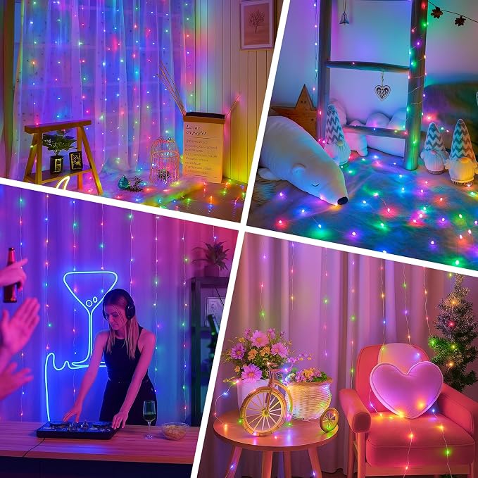 Lakumu 33FT 100LED Multicolor Fairy Lights, Rechargeable Battery Operated - Image 7
