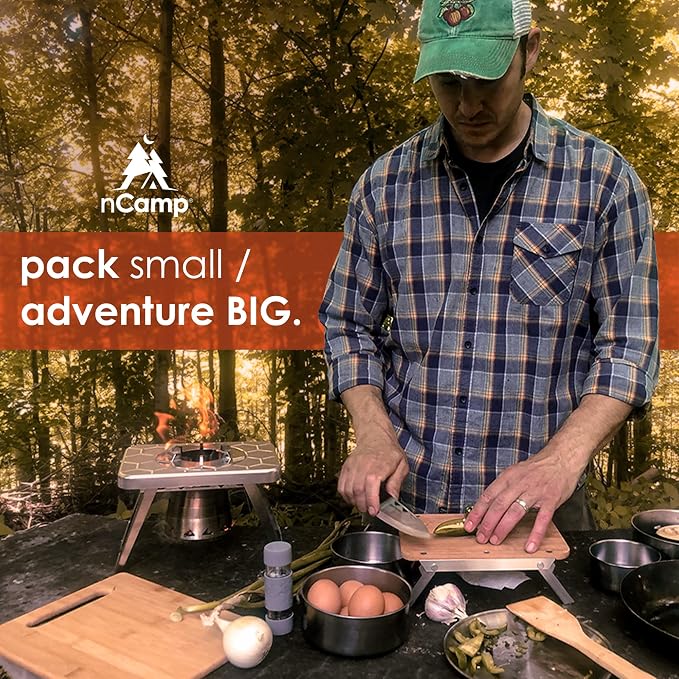 nCamp Kitchen to Go 5 Piece Bundle, Portable Compact Multi-Fuel Burning Camping - Image 9