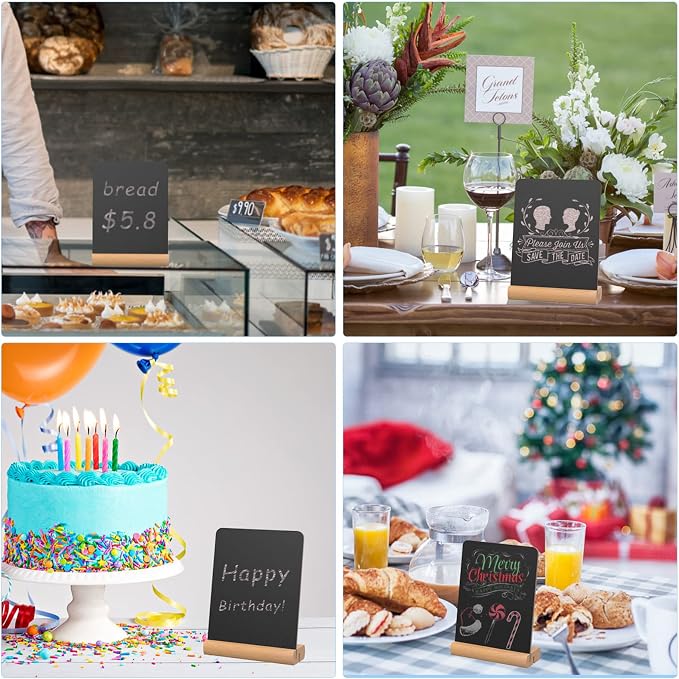 6 Pack Chalkboard Signs, 6x8 Inch Mini Chalkboard Signs - Image 6