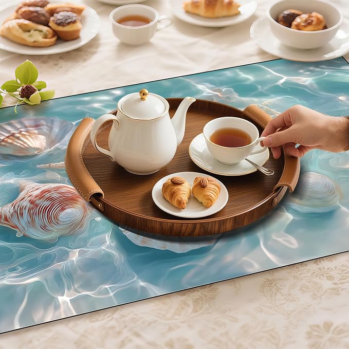 BVBOX 17" x 32" Coffee Bar Mat, Absorbent Dish Drying Mat Cuttable Hide Stain - Image 8