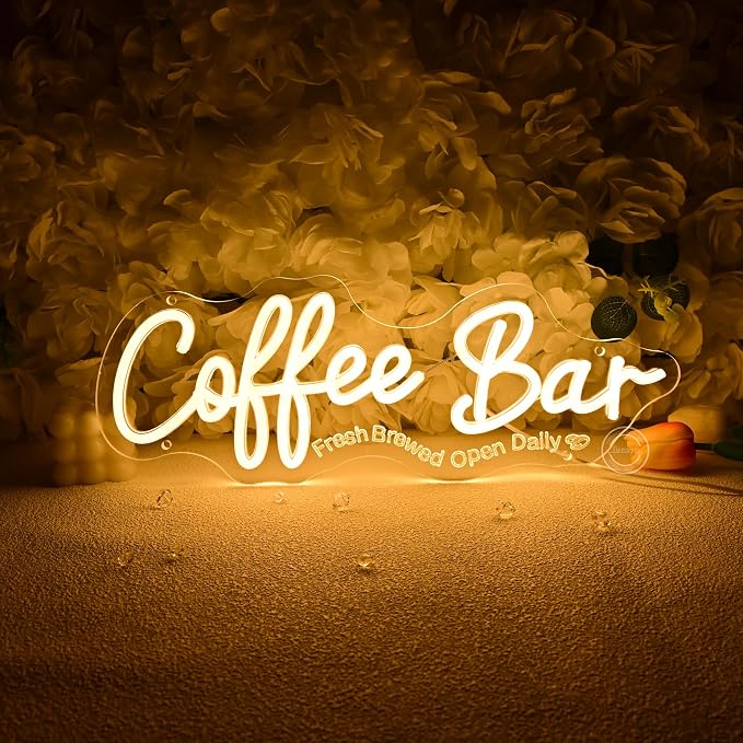 Britrio Coffee Bar Neon Sign for Home Coffee Station Kitchen Wall Decor LED - Image 7