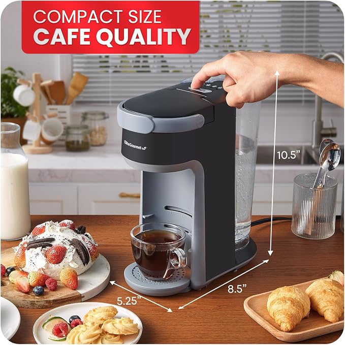 Elite Gourmet EHC323 Rapid Brew Technology 2-in-1 Capsule Coffee Maker - Image 6