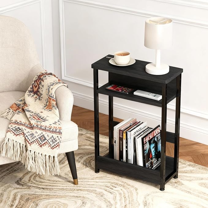 GarveeHome Narrow Side Table for Small Spaces, 3 Tier Small End Table - Image 8