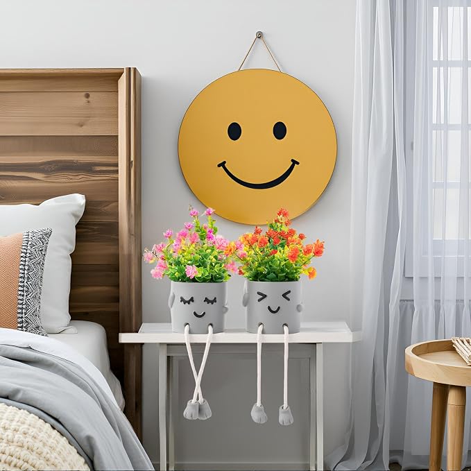 2 Packs Cute Fake Plants, Kawaii Artificial Potted Plants - Image 9
