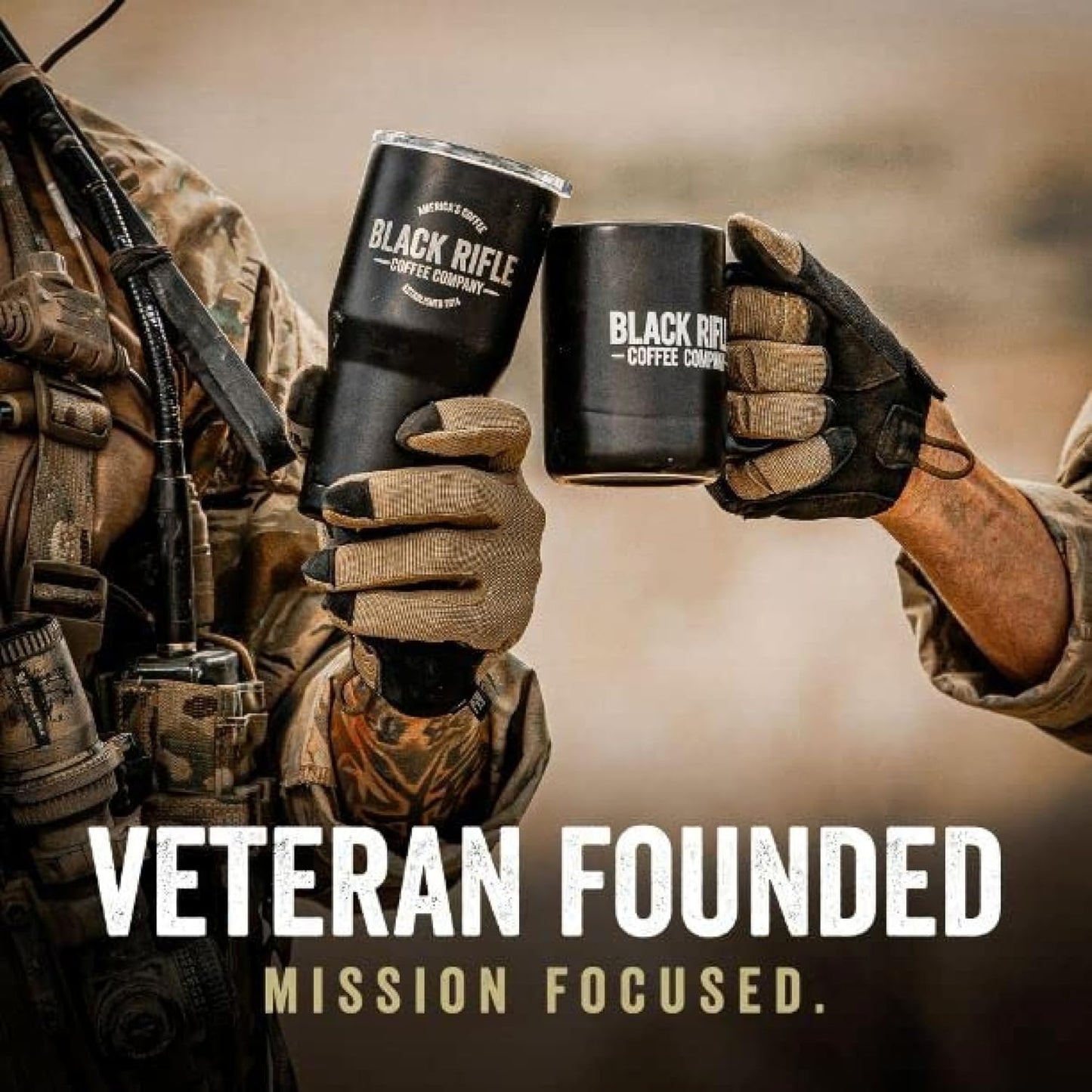 Black Rifle Coffee Company Ground Coffee Medium Roast - Roasted Blend Made from Pure Arabica Beans - Colombian & Brazilian Beans - Veteran Founded & American Made (Hazelnut, 12oz Bag)