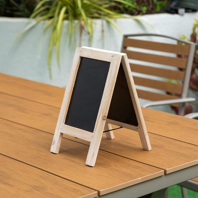 Vintiquewise 11-inch Wooden A-Frame Chalkboard Sign Double-Sided Menu Board - Image 7