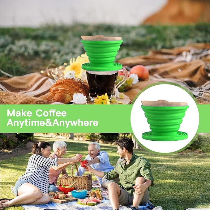 Collapsible Pour Over Coffee Dripper Set - Image 6
