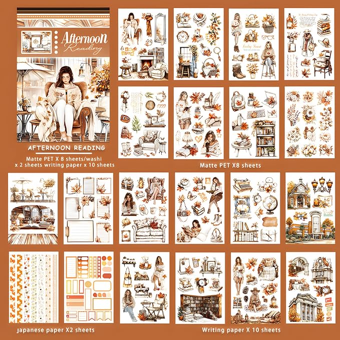 Snycler Afternoon Theme Sticker Scrapbooking Supplies - Image 6