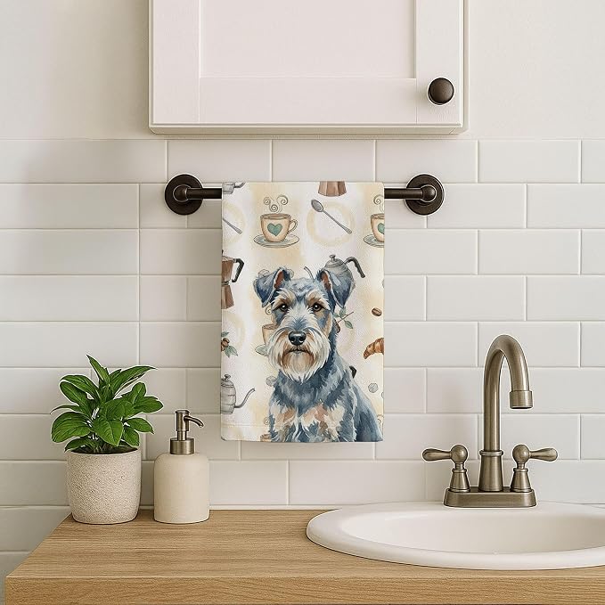 Caroline's Treasures Blue Lakeland Terrier Coffee Bar Kitchen Towel Velour - Image 7