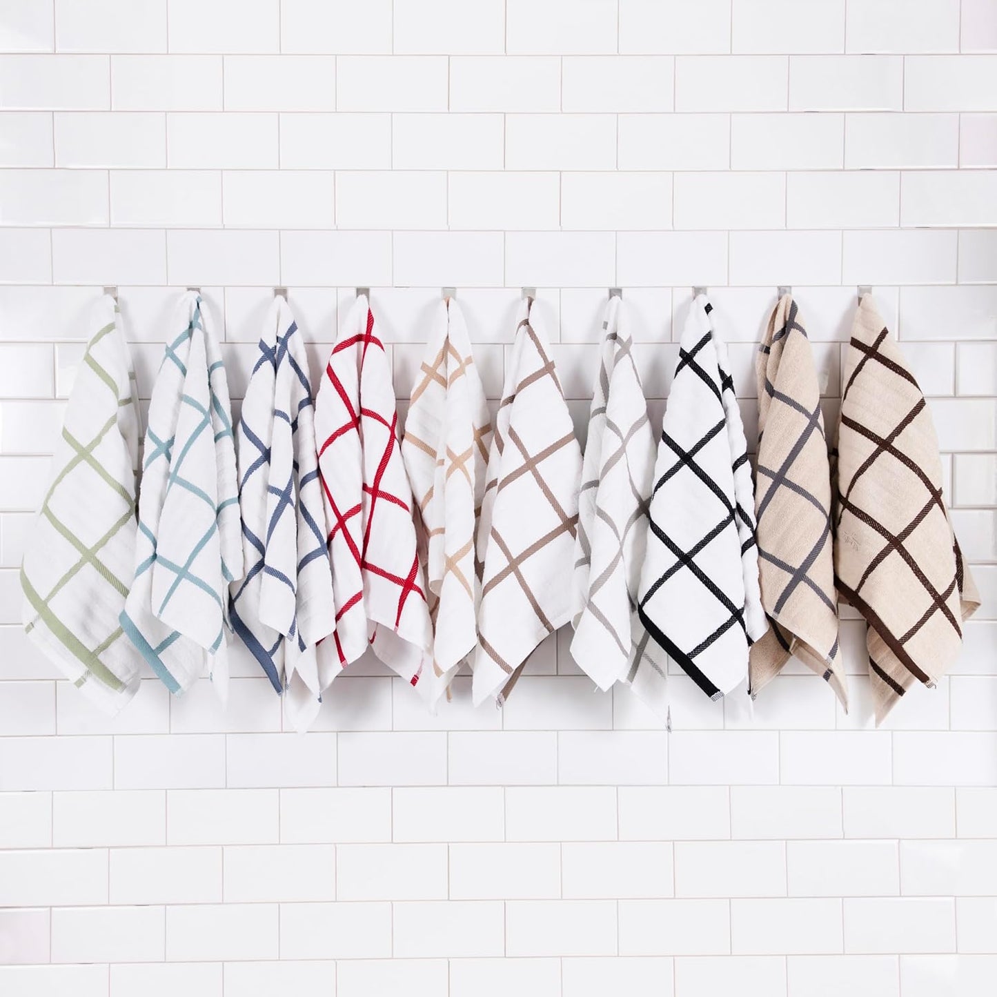 All-Clad Checked Kitchen Towel: Highly Absorbent, Super Soft Long Lasting - 100% Cotton, 17"x30" Tea Towel for Cleaning & Drying Dishes, Pans, Glassware, or Countertops, (1-Pack), Black