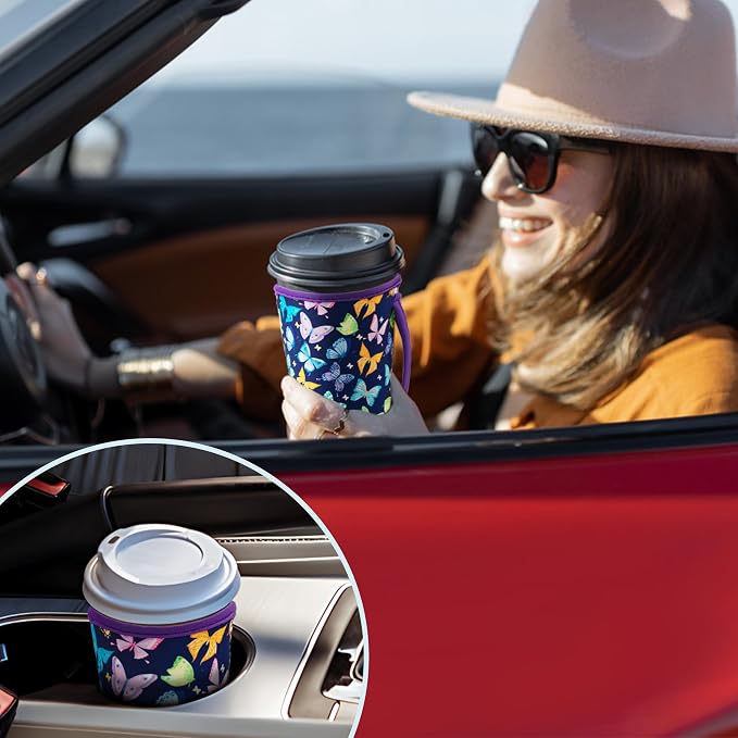 KJQJLY 3 Pack Reusable Iced Coffee Sleeves - Image 7