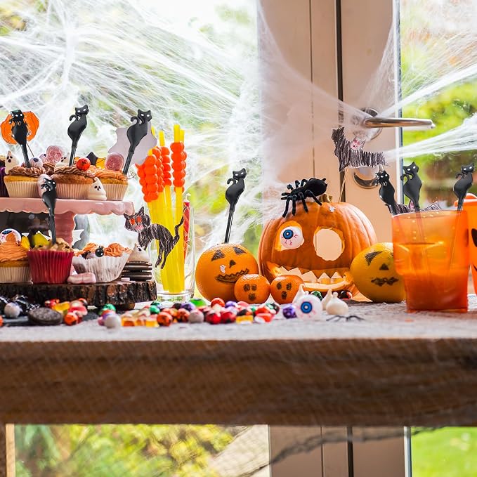 SiliFine 30 Pcs Halloween Swizzle Sticks Plastic Coffee and Cocktail Stirrers - Image 6
