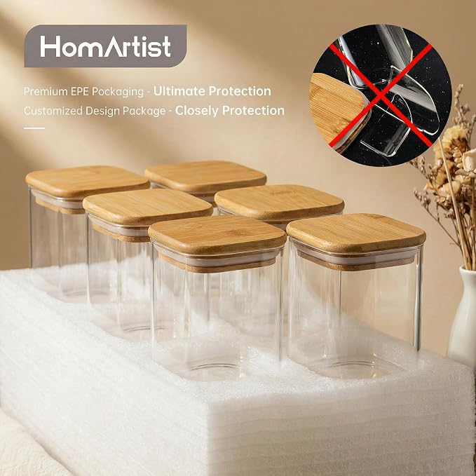 HomArtist Square Glass Jars - Image 7
