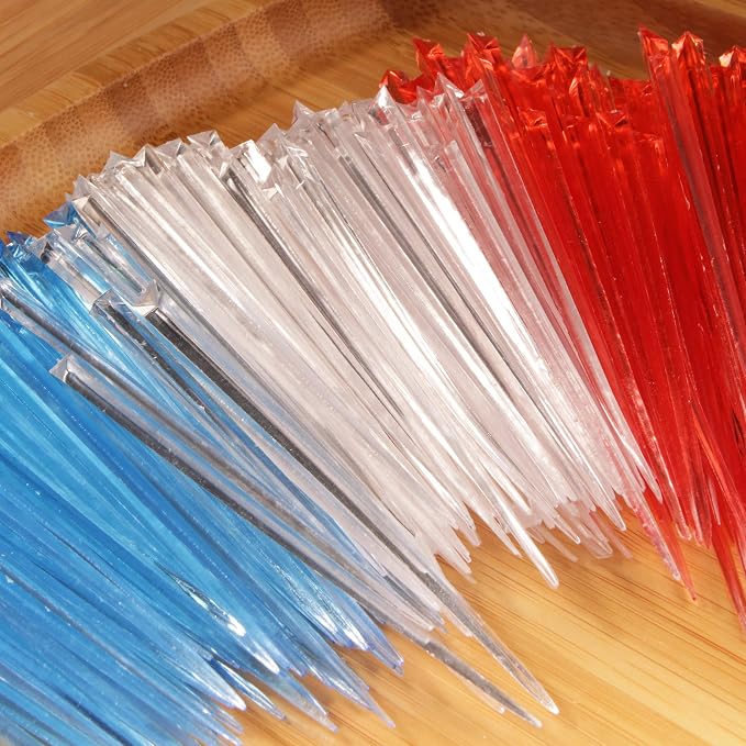 BambooMN - Triangular Prism Plastic Pick 4.5" - Assorted - 300 Pieces - Image 4