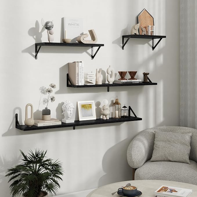 Floating Shelves 8 Inch Deep, 16W x 8D Wall Shelf Set of 2, 35 lbs Heavy Duty - Image 8