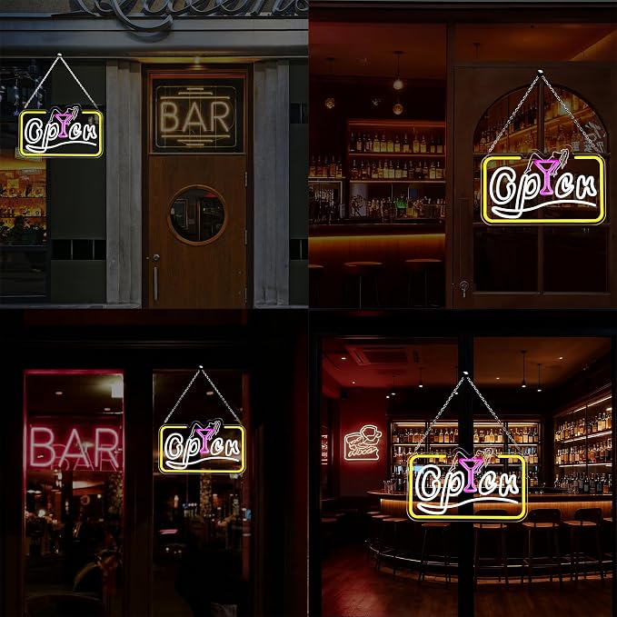 Led Neon Open Signs for Business Window Wall Door, USB Powered, Dimmable - Image 6