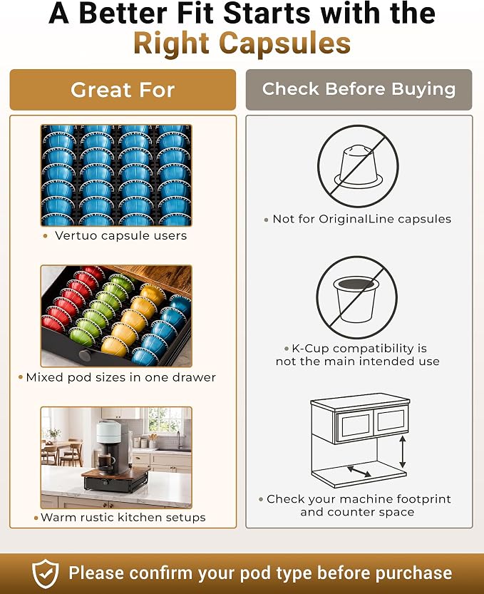 EVERIE Coffee Pod Holder Drawer, Compatible - Image 9