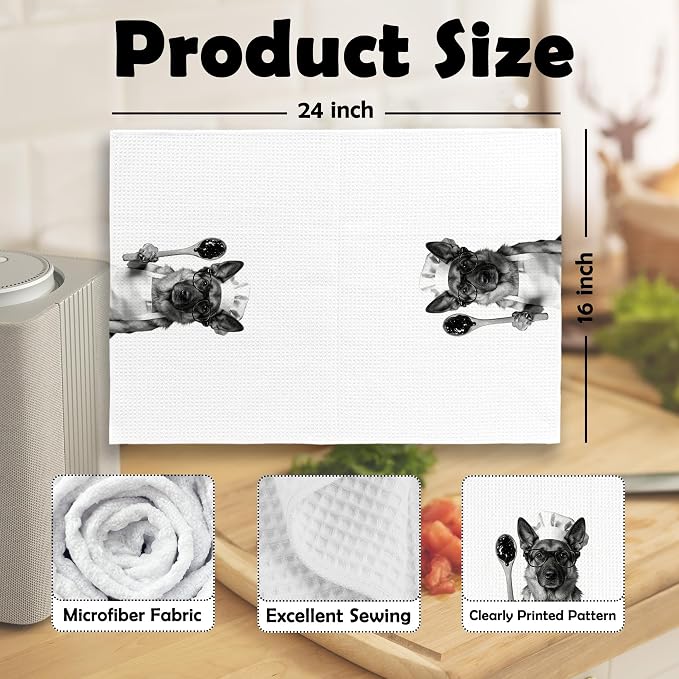 Funny German Shepherd Hand Towels, German Shepherd Gifts - Image 6