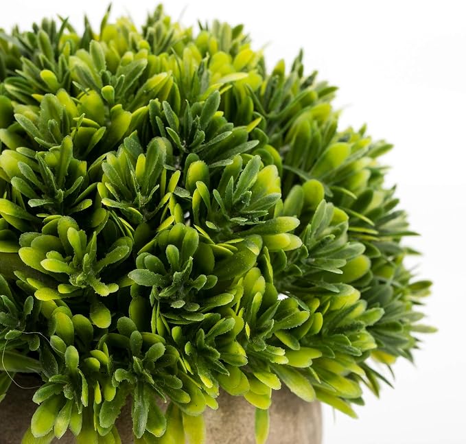 Velener Artificial Boxwood Faux Plant Indoor- Topiary Small Desk Plant Decor - Image 8