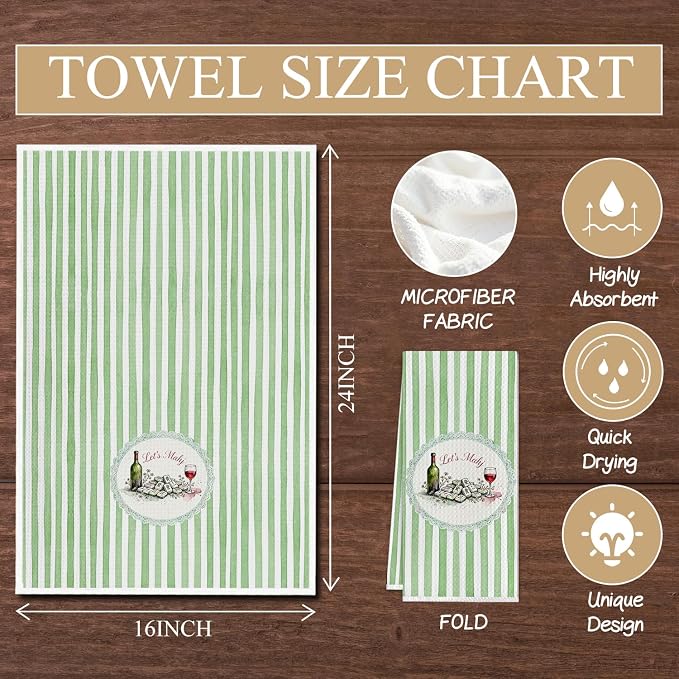 Mahjong Wine Kitchen Towels, Gifts - Image 6