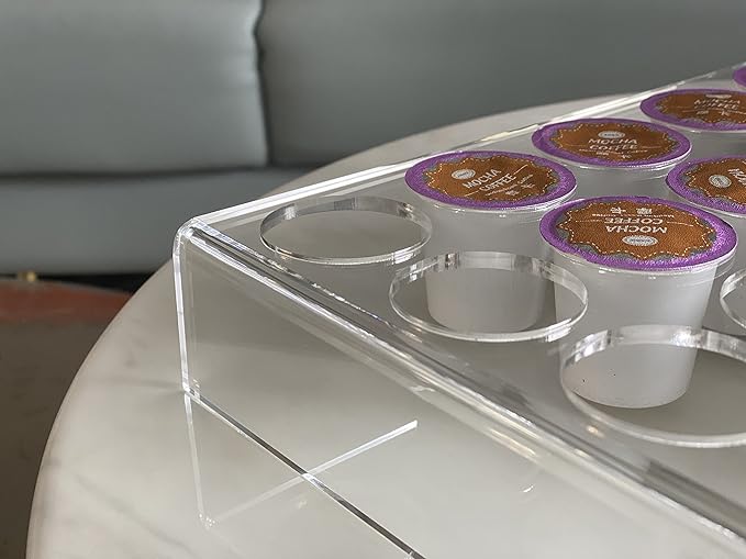IEEK 2 Pack of 35 Slots Flat Countertop Coffee Pod Holder K Cup Organizer Tray - Image 6