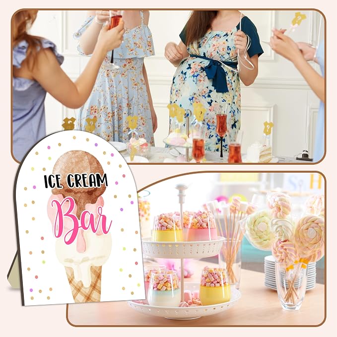 Ice Cream Bar Sign, Baby Shower Welcome Signs, Birthday Party Reception Decor - Image 7
