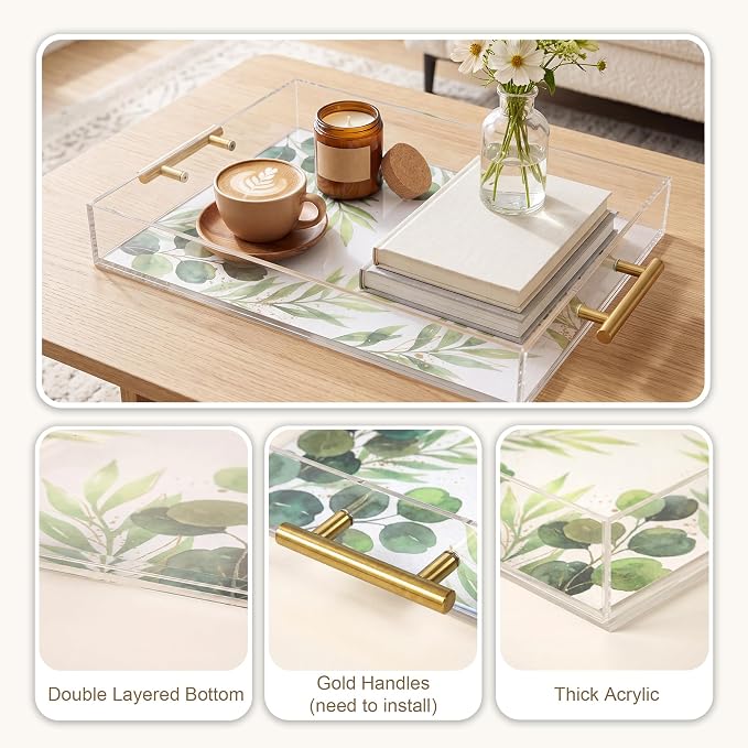 2 Pack Acrylic Serving Tray - Image 7