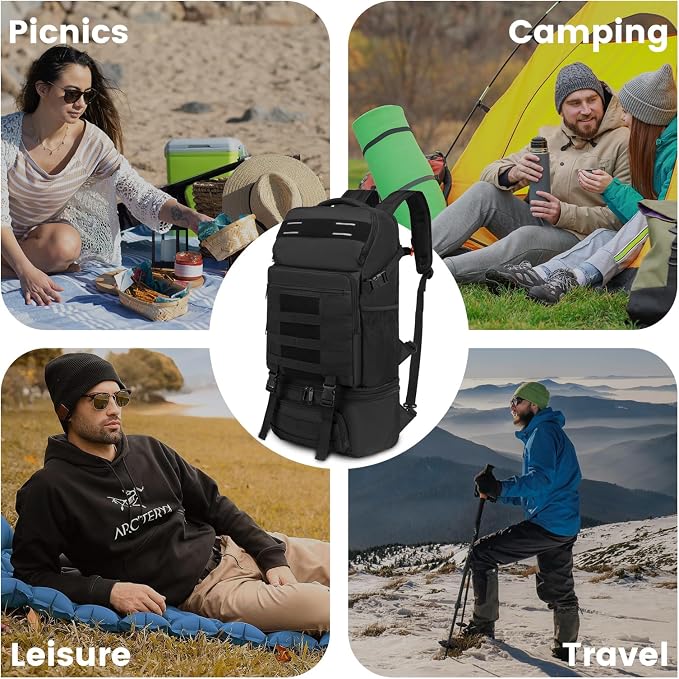 RUCYEN Lunch Backpack, Insulated Cooler Backpack Removable Lunch Box - Image 6