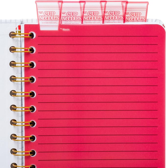 Silver Buffalo Nissin Cup of Noodles Spiral Tabbed Notebook, 8β x 5β - Image 7