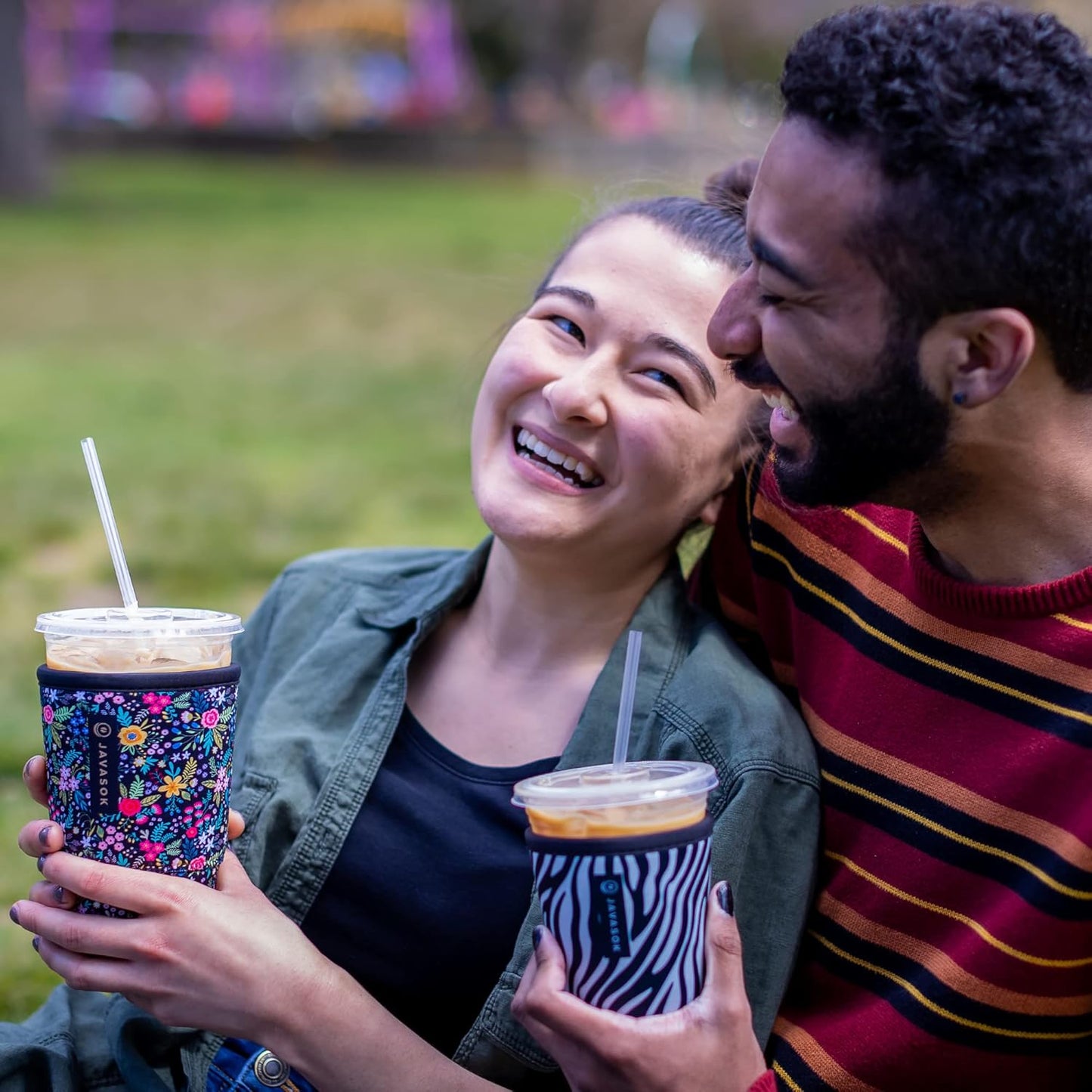 Sok It JavaSok Iced Coffee & Cold Soda Insulated Neoprene Cup Sleeve (Super Star, Small: 16-20oz)