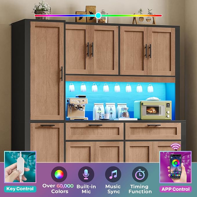 Itaar 71" Kitchen Pantry Cabinet - Image 9