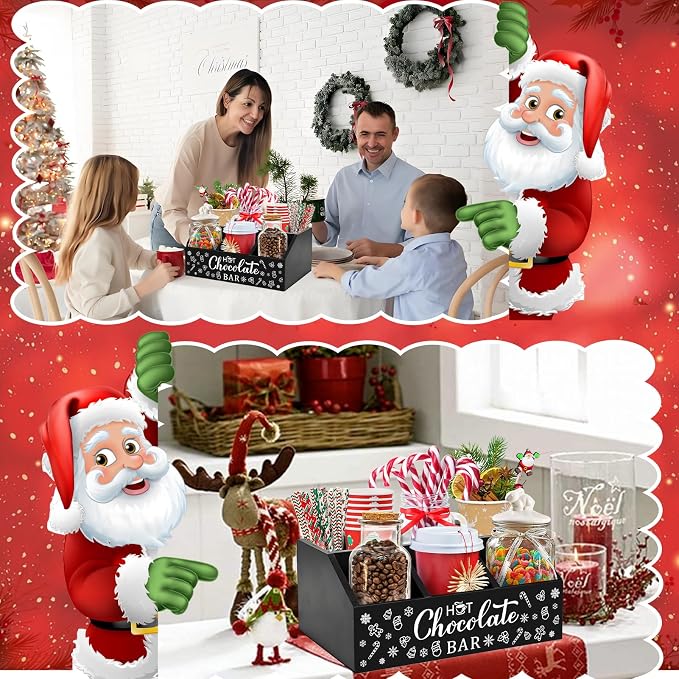 Christmas Hot Cocoa Bar Wood Coffee Station Organizer - Image 7