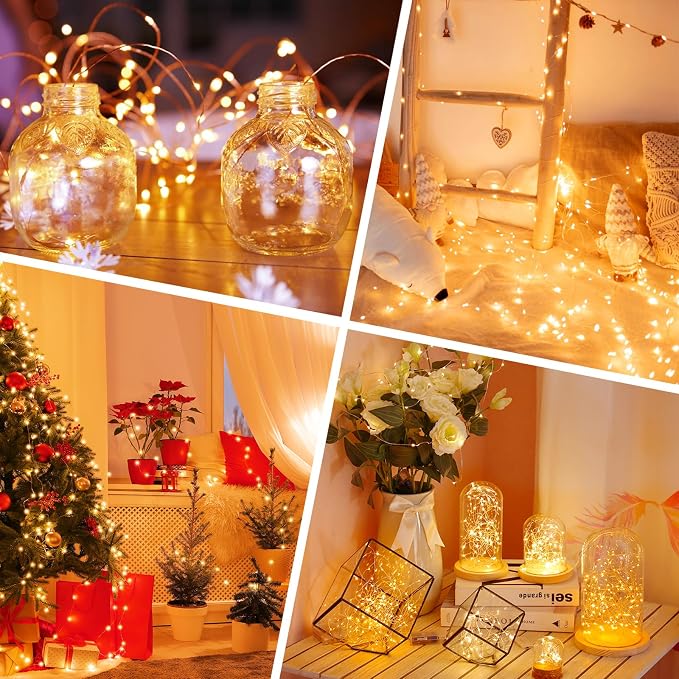 Lakumu 16FT Orange Fairy Lights, Rechargeable Battery Operated Mini LED String - Image 7