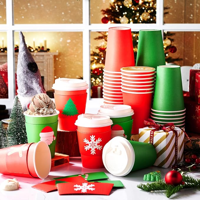 Mimorou 60 Pack Christmas Coffee Cups - Image 6