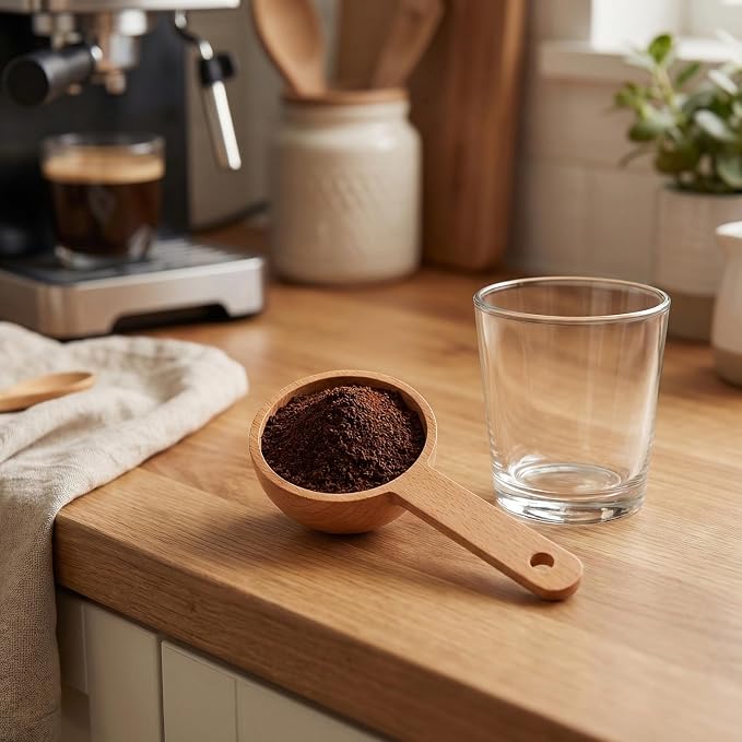 Wooden Coffee Scoops 4 Pack 15ml Wooden Coffee Spoon, Tablespoon & Measuring - Image 5
