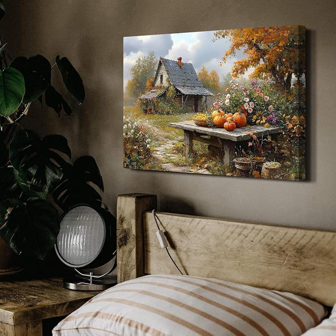 Abstract Nature Wall Art Fall Scenic Wall Decor Country French Autumn Landscape - Image 6