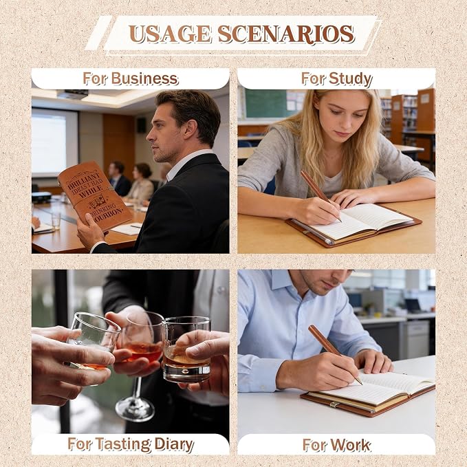 Bourbon Gifts for Men, Leather Journal for Men, Funny Birthday & Father's Day - Image 8